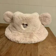 ミッキー耳付きフワフワバケットハット
