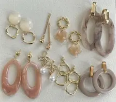 ハンドメイドピアス8点セット　まとめ売り