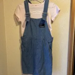 デニムジャンバースカート Tシャツセット 150