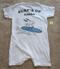surf スヌーピー　ロンパース