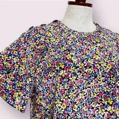 vintage ヴィンテージ ブラウス 花柄 総柄 レトロ USA 海外古着のサムネイル