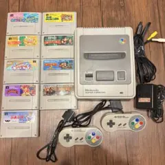 Nintendo スーパーファミコン 本体 +ソフト9本 + コントローラー2個