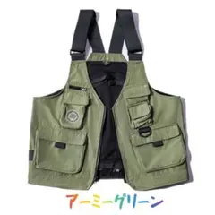 2way タクティカルベスト バッグ マルチポケット 軽量作業着 釣り 撮影 