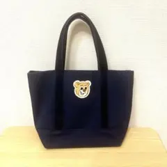 FEILER フェイラー　オールドテディ　ワッペントートバッグ小　ネイビー　新品