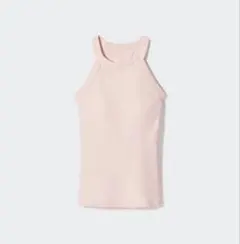 【ユニクロ】ホルターネックブラタンクトップ ピンク Sのサムネイル