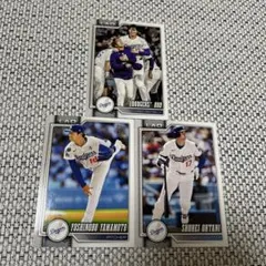 大谷翔平 山本由伸 ロサンゼルス ドジャース topps MLB 3枚セット