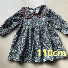 SHEIN シーイン 総柄 花柄 ワンピース グリーン　110cm 秋冬