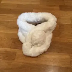 ホワイトリアルファー　ティペット　マフラー