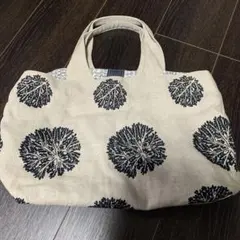 mina perhonen トートバッグ　木の柄　ベージュ