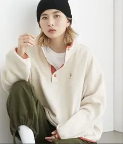 【美品】ユーエスポロアッスン スナップボタンフリースプルオーバー