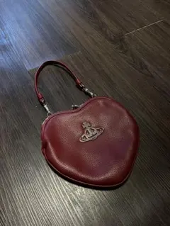 Vivienne Westwood ハート型赤レザーハンドバッグ