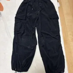 黒 コーデュロイ カーゴパンツ