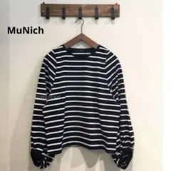munich ミューニック ボーダー 長袖 カットソー ネイビー 未使用