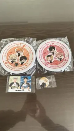 ハイキューオリジナル皿、缶バッチ、カード　別売可