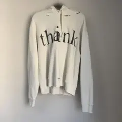 【希少 入手困難】グッチ thank think プリントダメージ加工 パーカーのサムネイル