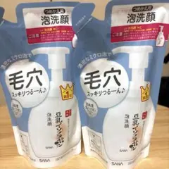 豆乳イソフラボン 泡洗顔 つめかえ用 180ml ×2個　サナ なめらか本舗のサムネイル