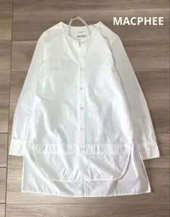 美品　マカフィー　ノーカラー　洗える　シャツ　ブラウス　THOMASMASON