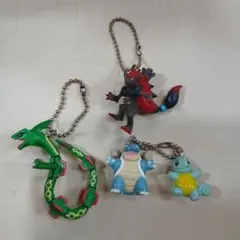 ポケモン　ボールチェーン 3体　ゾロアーク　カメックス　レックウザ
