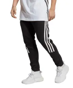 adidas ブラック ジョガーパンツ 3本ライン