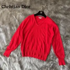 80s' 希少！　クリスチャンディオール　ニット　セーター　レッド　アメリカ製