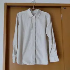 無印良品　レディース　洗いざらしレギュラーカラー長袖シャツ M