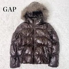 OLD GAP ファー ダウンジャケット y2k 平成 短丈 お兄系 光沢