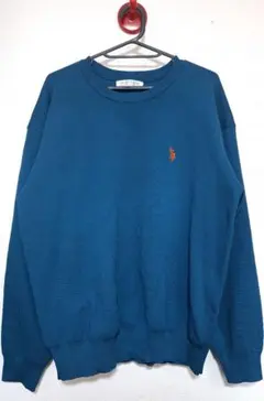 U.S. POLO ASSN. クルーネック ニット セーター ブルーのサムネイル