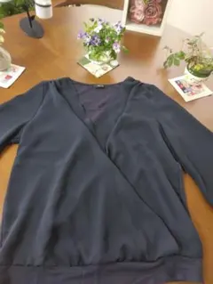 トップス　カットソー　Mサイズ　ネイビー　七分袖　コムサイズム　レディース