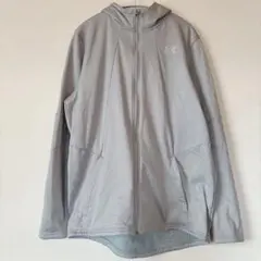UNDER ARMOUR ColdGear【L】フルジップフーディ ライトグレー