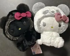 パンダ　ハローキティ　こあくま×てんしBIGぬいぐるみ　全２種セット