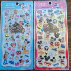 プチドロップステッカー ディズニー ミッキー ミニー 2枚ボンボンドロップシール
