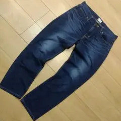 ELLE x Lee RIDERS ストレートデニム ひげ◎ インディゴ Mのサムネイル