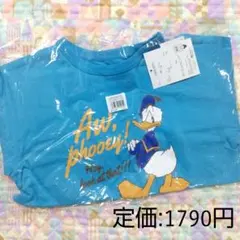 ベルメゾン　ディズニー　長袖　Ｔシャツ　ロンＴ　ドナルド　青　ブルー