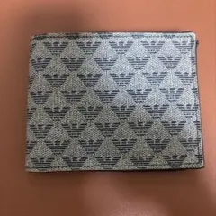 EMPORIO ARMANI 二つ折り財布 総柄　破れあり