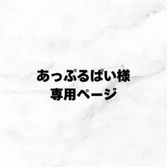 あっぷるぱい様専用ページ