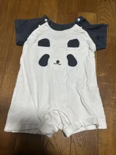 半袖パンダデザインロンパース サイズ70