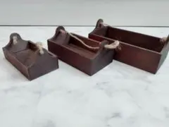 木製ストレージボックス 3個セット