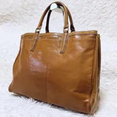 aniary アニアリ トートバッグ ビジネスバッグ レザー ブラウン