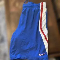 古着90s NIKEナイキ/トリコロール ハーフパンツ メッシュ ジャージ