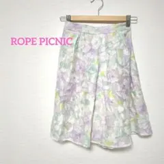 ロペピクニック　新品　Мサイズ　花柄フレアスカート　レース