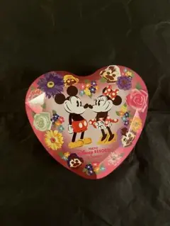 ミッキー ミニー ハート型　空き缶　ディズニー