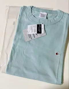新品タグ付　チャンピオン　半袖Tシャツ Cロゴ ミントグリーン M