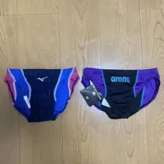 asics 競泳水着 競パン AMA640 パープル スパイラルカット P2 L - メルカリ
