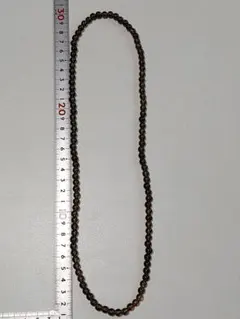 スモーキークォーツ ビーズネックレス 約62cm 3連ブレスも可能