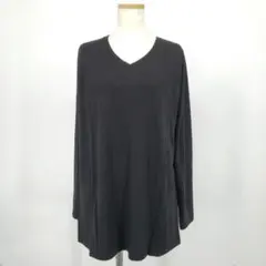 /＊b【未使用・5L】 アルファフラット バイロフト混 Vネック Tシャツ 長袖のサムネイル