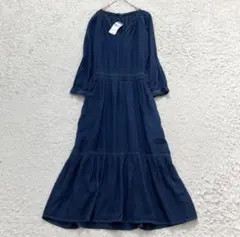 週末限定未使用ローレンラルフローレン 七分袖 ワンピース