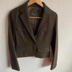 INDIVI テーラードジャケット サイズ40 ダークブラウン