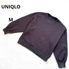 ユニクロ+J　ドライクロップドスウェットシャツ長袖 カーキ トレーナー　M