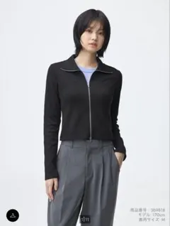 【新品未使用】GU リブダブルジップカーディガン