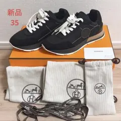 【新品】HERMES エルメス　スニーカー　35 レディース　ブラックのサムネイル